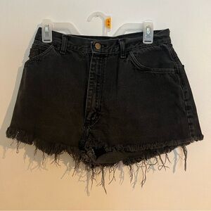 SOLD - Black Denim Shorts